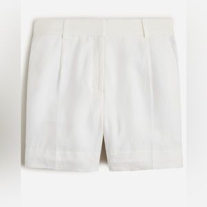 J.Crew High-rise pleated suit short in Chelsea linen-cupro blend BQ233